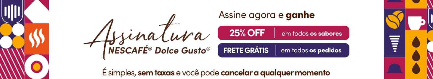 Banner oficial do Plano de Assinaturas NESCAFÉ Dolce Gusto