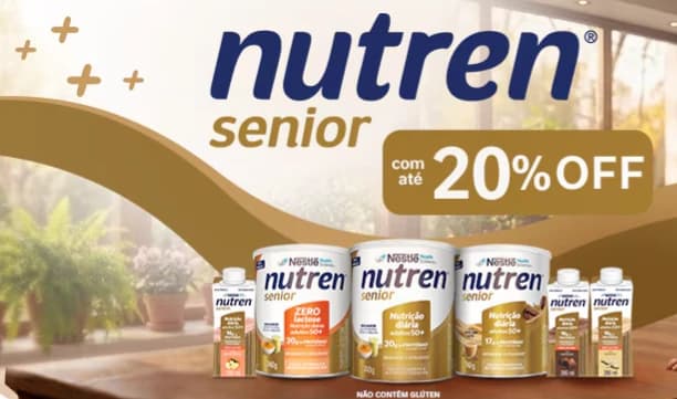 Linha Nutren Senior apresentada em material institucional da Nestlé Nutre